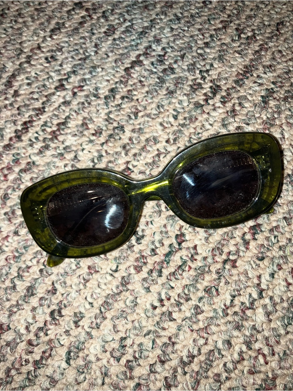 Green Retro Cat Eye Women's Sunglasses